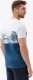 Ombre T-shirt meski dwukolorowy z nadrukiem w liście palmy - ciemnoniebieski V1 OM-TSPT-0177 S 4