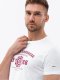 Ombre T-shirt męski z nadrukiem w stylu college  biały V1 OM-TSPT-0137 XL 1