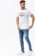 Ombre T-shirt męski z nadrukiem w stylu college  biały V1 OM-TSPT-0137 XL 2