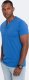 Ombre Męski t-shirt z okrągłym rozpinanym dekoltem henley  niebieski V2 OM-TSCT-0155 M 1