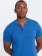 Ombre Męski t-shirt z okrągłym rozpinanym dekoltem henley  niebieski V2 OM-TSCT-0155 M 1