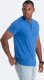 Ombre Męski t-shirt z okrągłym rozpinanym dekoltem henley  niebieski V2 OM-TSCT-0155 M 2