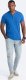 Ombre Męski t-shirt z okrągłym rozpinanym dekoltem henley  niebieski V2 OM-TSCT-0155 M 3