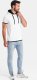 Ombre Casualowy męski t-shirt bawełniany z kapturem  biały V1 OM-TSCT-22SS-001 XXL 4