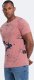 Ombre T-shirt męski bawełniany w esy-floresy  różowy V5 OM-TSFP-0184 L 3