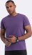 Ombre Męski klasyczny bawełniany T-shirt BASIC - fioletowy V13 OM-TSBS-0146 XL 2