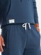 Ombre Męski dresowy komplet bluza kangurka + szorty  ciemnoniebieski V4 Z75 S 4