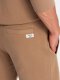 Ombre Męski komplet dresowy bluza kangurka + szorty  brązowy V2 Z75 S 6