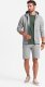 Ombre Dresowy męski komplet bluza rozpinana + szorty  szary V8 Z76 M 3