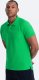 Ombre Męska koszulka polo jednokolorowa BASIC z dzianiny pique - neonowa zieleń V25 OM-POBS-0100 M 1