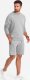 Ombre Komplet męski dresowy bluza + szorty  szary V1 Z77 XXL 1