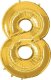 Springos Balony na urodziny cyfra 80 foliowe 40 cm złoty UNIWERSALNY 1