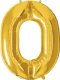 Springos Balony na urodziny cyfra 80 foliowe 40 cm złoty UNIWERSALNY 2