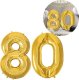 Springos Balony na urodziny cyfra 80 foliowe 40 cm złoty UNIWERSALNY 7