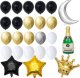 Springos Balony na urodziny 53 szt. dekoracje z napisem happy birthday złoty/czarny/srebrny/biały UNIWERSALNY 4