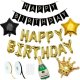 Springos Balony na urodziny 53 szt. dekoracje z napisem happy birthday złoty/czarny/srebrny/biały UNIWERSALNY 5