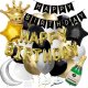 Springos Balony na urodziny 53 szt. dekoracje z napisem happy birthday złoty/czarny/srebrny/biały UNIWERSALNY 6