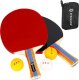 Springos Paletki do ping ponga zestaw z 3 piłeczkami i pokrowcem komplet tenis stołowy UNIWERSALNY 1