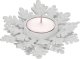 Springos Świecznik świąteczny postawka na świeczkę tealight brokatowa srebrna UNIWERSALNY 4