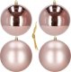 Springos Bombki choinkowe 4 szt. ozdoby świąteczne zawieszki 12 cm rose gold UNIWERSALNY 1