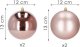 Springos Bombki choinkowe 4 szt. ozdoby świąteczne zawieszki 12 cm rose gold UNIWERSALNY 1