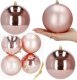 Springos Bombki choinkowe 4 szt. ozdoby świąteczne zawieszki 12 cm rose gold UNIWERSALNY 2