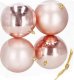 Springos Bombki choinkowe 4 szt. ozdoby świąteczne zawieszki 12 cm rose gold UNIWERSALNY 3