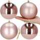 Springos Bombki choinkowe 4 szt. ozdoby świąteczne zawieszki 12 cm rose gold UNIWERSALNY 4