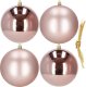 Springos Bombki choinkowe 4 szt. ozdoby świąteczne zawieszki 12 cm rose gold UNIWERSALNY 5