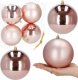 Springos Bombki choinkowe 4 szt. ozdoby świąteczne zawieszki 12 cm rose gold UNIWERSALNY 6