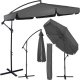 Springos Parasol ogrodowy na wysięgniku 350 cm z regulacją kąta nachylenia na balkon, taras grafitowy UNIWERSALNY 1
