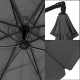 Springos Parasol ogrodowy na wysięgniku 350 cm z regulacją kąta nachylenia na balkon, taras grafitowy UNIWERSALNY 10
