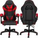 Krzesło biurowe Springos Fotel gamingowy, biurowy z regulacją nachylenia oparcia, krzesło obrotowe dla gracza, ekoskóra, czarno-czerwony UNIWERSALNY 3