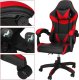 Krzesło biurowe Springos Fotel gamingowy, biurowy z regulacją nachylenia oparcia, krzesło obrotowe dla gracza, ekoskóra, czarno-czerwony UNIWERSALNY 8