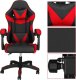 Krzesło biurowe Springos Fotel gamingowy, biurowy z regulacją nachylenia oparcia, krzesło obrotowe dla gracza, ekoskóra, czarno-czerwony UNIWERSALNY 9
