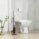 YokaHome Stojak na papier toaletowy i szczotkę WC  3w1 czarny + bambus - Yoka 2