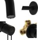 Bateria umywalkowa YokaHome Bateria umywalkowa ścienna, podtynkowa, czarna, loft - Yoka 3