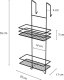 Koszyk prysznicowy YokaHome Koszyk łazienkowy 2 półki zawieszany pod prysznic z metalu czarny 6