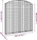 vidaXL Łukowaty kosz gabionowy 200x30x200/220 cm, galwanizowane żelazo 5