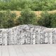 vidaXL Łukowaty kosz gabionowy, 400x30x100/120cm, galwanizowane żelazo 1