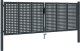 vidaXL Brama ogrodowa, antracytowa, 300x125 cm, stal 2