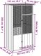 vidaXL Woliera, antracytowa, 115x78x200 cm, galwanizowana stal 5