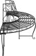 vidaXL Półokrągłe ławki pod drzewo, 2 szt., 160 cm, czarne, stalowe 3