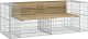 vidaXL Ławka ogrodowa z gabionem, 184x71x65,5 cm, impregnowana sosna 2