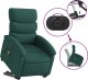 vidaXL Podnoszony fotel masujący, elektryczny, rozkładany, zielony 10