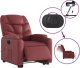 vidaXL Rozkładany fotel pionizujący z masażem, elektryczny, bordowy 5