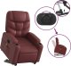 vidaXL Rozkładany fotel pionizujący z masażem, elektryczny, bordowy 10