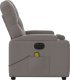 vidaXL Rozkładany fotel masujący, elektryczny, kolor taupe, tkanina 9
