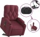 vidaXL Podnoszony fotel masujący, elektryczny, rozkładany, czerwony 10
