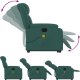 vidaXL Podnoszony fotel masujący, elektryczny, rozkładany, zielony 6
